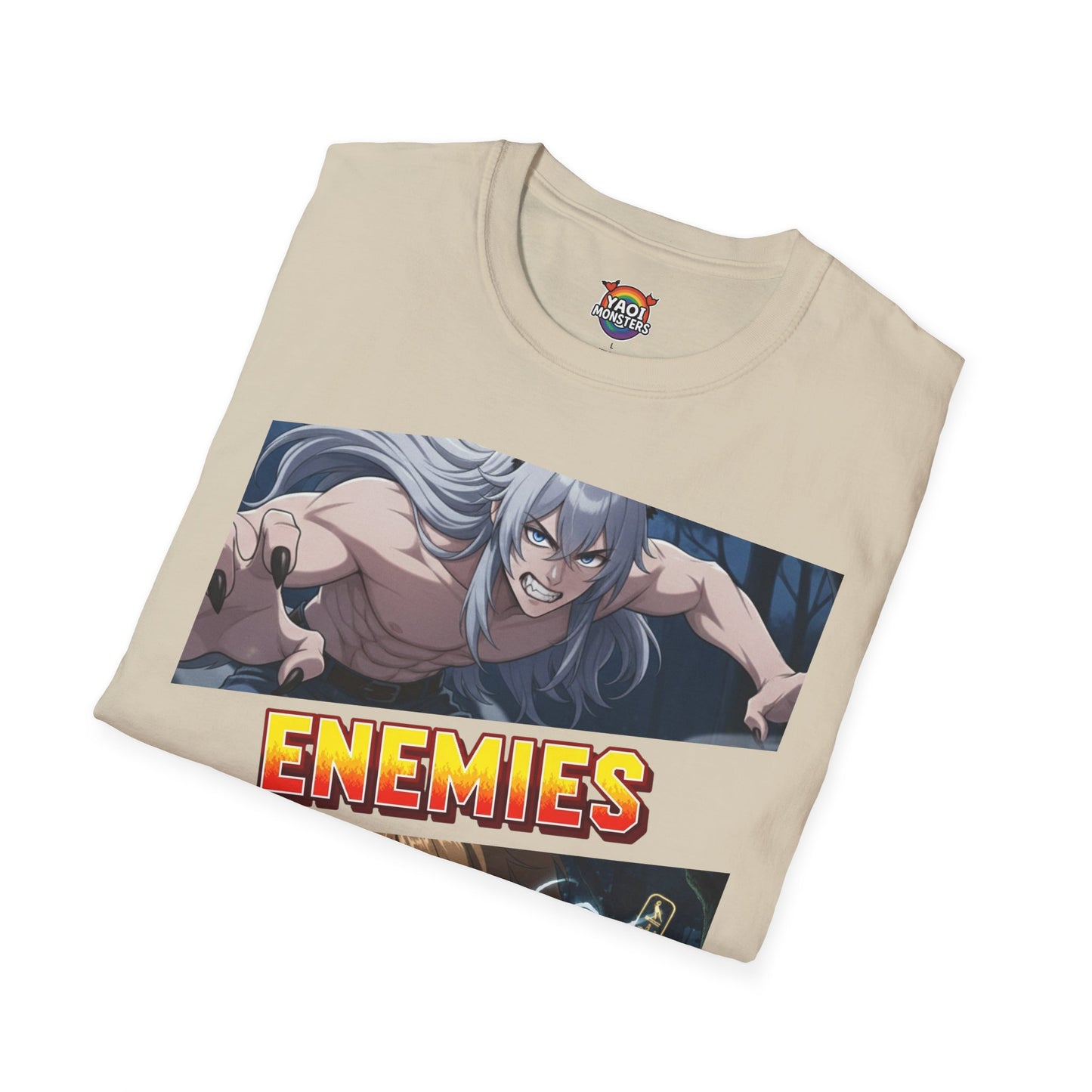 Enemies to Lovers Luca x Imhotep Unisex T-Shirt — Werewolf x Mummy BL Anime Tee | Yaoi Monsters