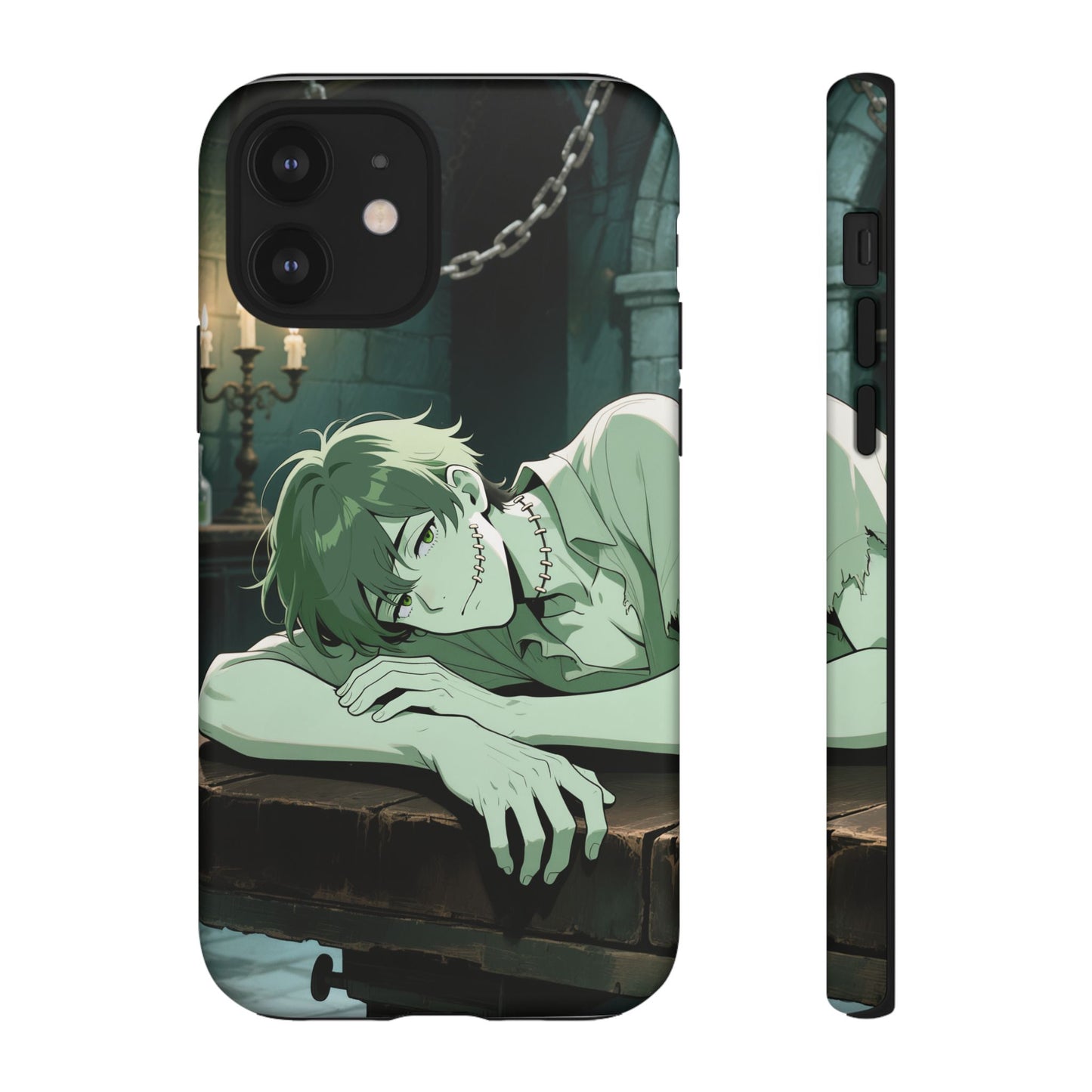Electric Stare Frankenstein Phone Case — Anime Adam Cover (iPhone, Samsung & Pixel) | Yaoi Monsters