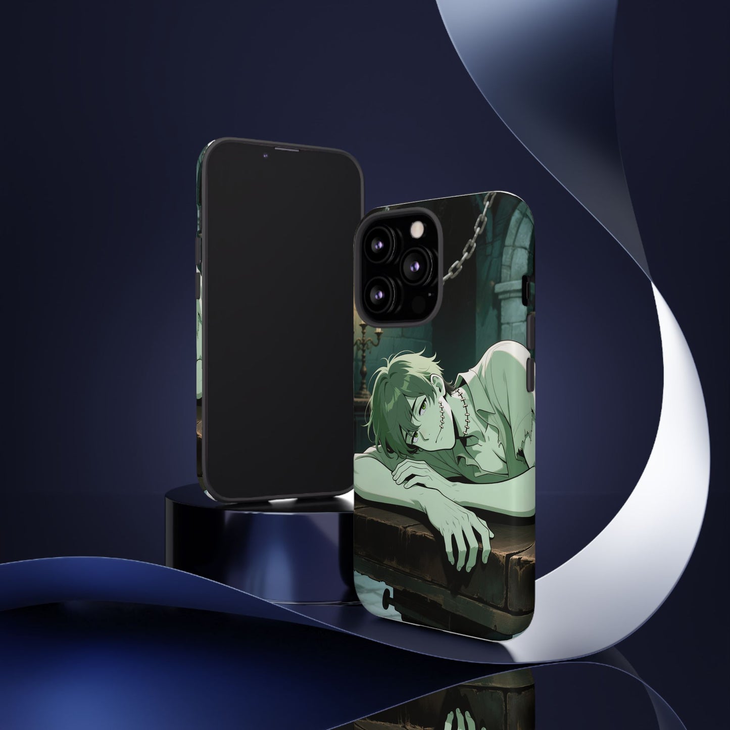 Electric Stare Frankenstein Phone Case — Anime Adam Cover (iPhone, Samsung & Pixel) | Yaoi Monsters