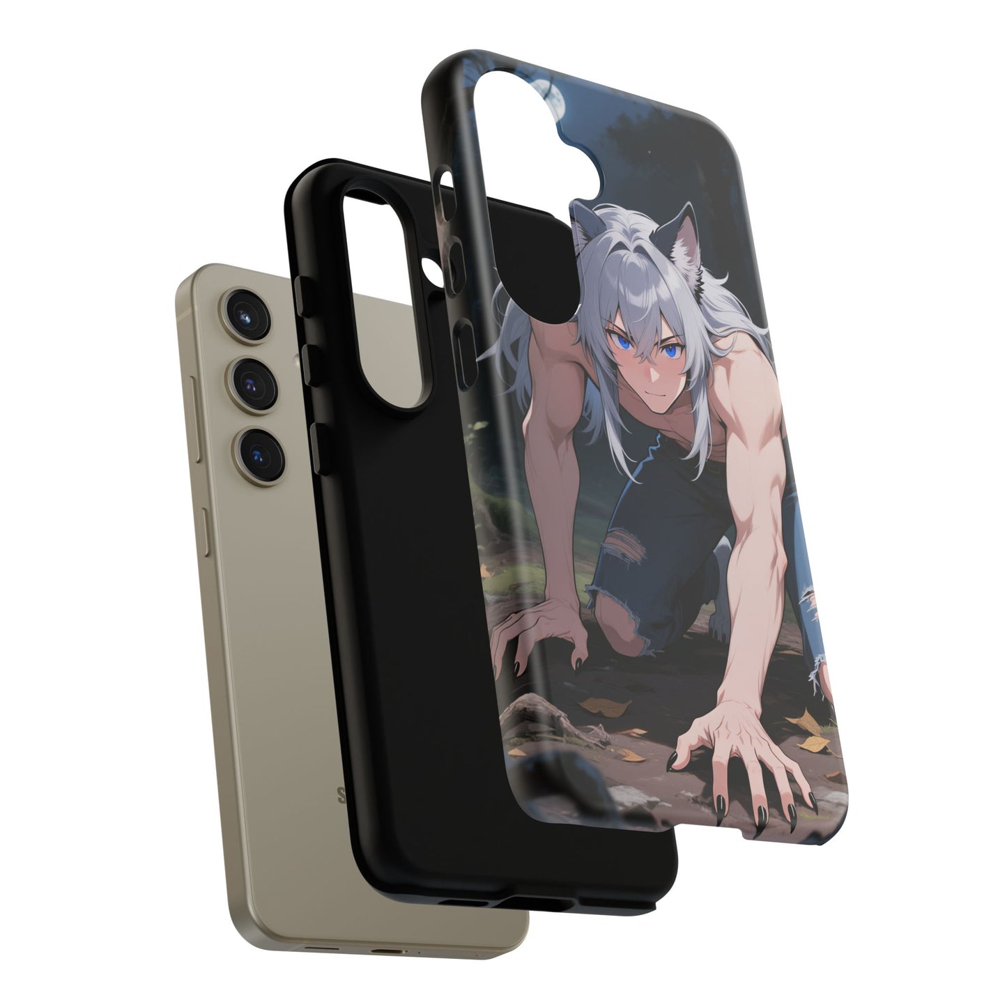 Luca Moonlit Werewolf Tough Phone Case — Anime Wolfman Cover (iPhone, Samsung Galaxy & Google Pixel) | Yaoi Monsters