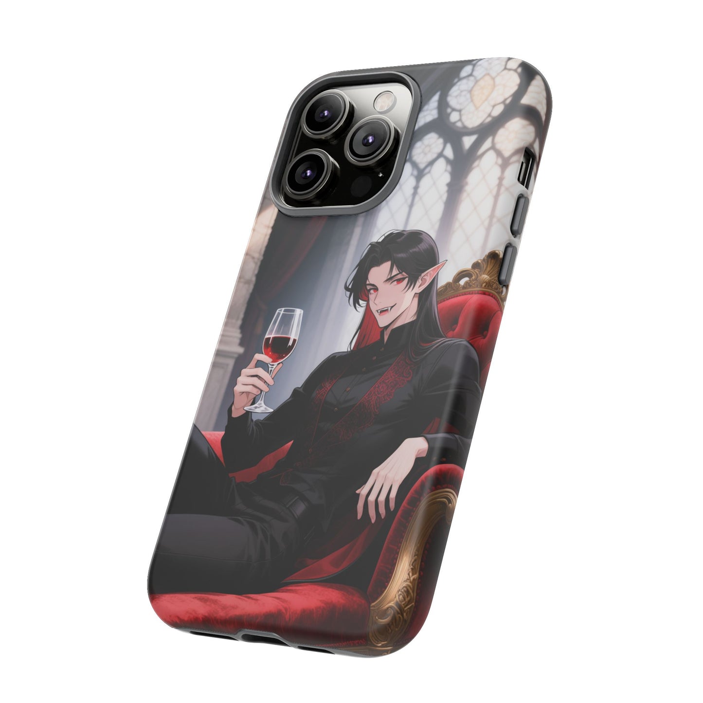 Dracula Velvet Chaise Gothic Vampire Phone Case — Anime Dracula Cover (iPhone, Samsung & Pixel) | Yaoi Monsters