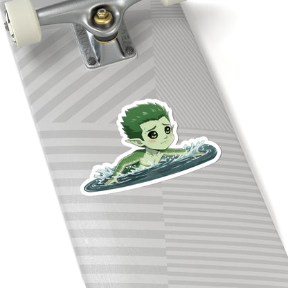 Cutie Monsters Kel “Love Panic” Glossy Vinyl Sticker – Splashing Away Left