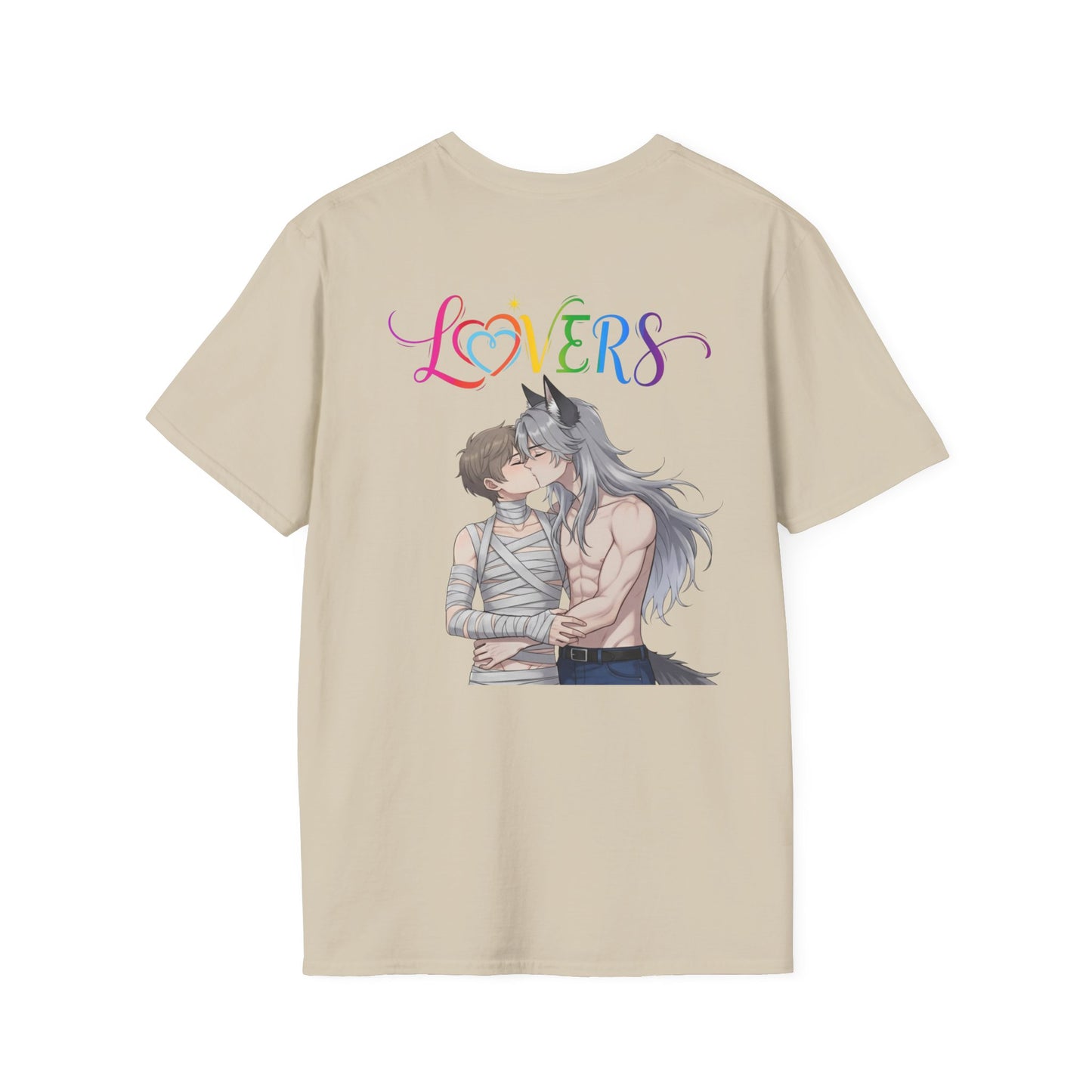 Enemies to Lovers Luca x Imhotep Unisex T-Shirt — Werewolf x Mummy BL Anime Tee | Yaoi Monsters