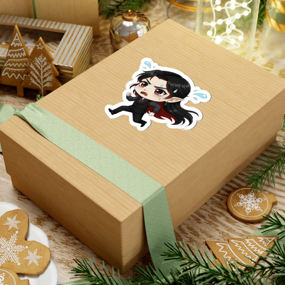 Cutie Monsters Dracula “Panic” Vinyl Sticker – Running Away Right