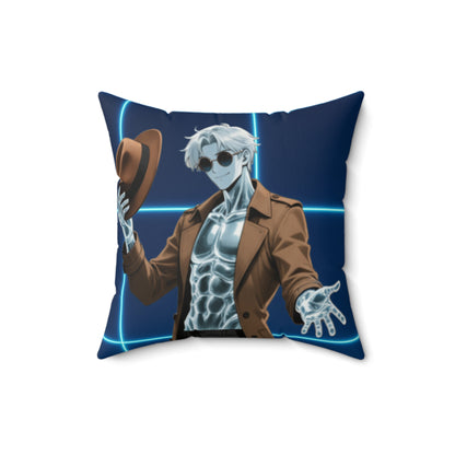 Kel & Theodore Double-Sided Throw Pillow — Sea Monster x Invisible Man Gothic Anime Decor | Yaoi Monsters