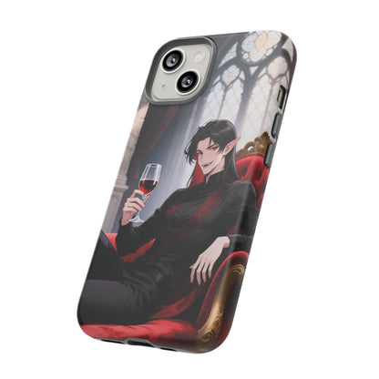 Dracula Velvet Chaise Gothic Vampire Phone Case — Anime Dracula Cover (iPhone, Samsung & Pixel) | Yaoi Monsters