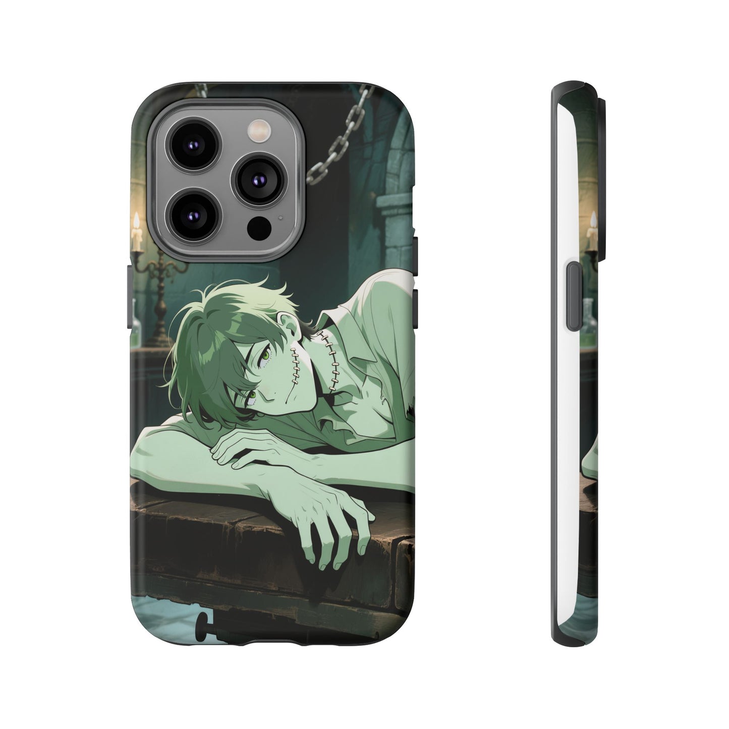 Electric Stare Frankenstein Phone Case — Anime Adam Cover (iPhone, Samsung & Pixel) | Yaoi Monsters