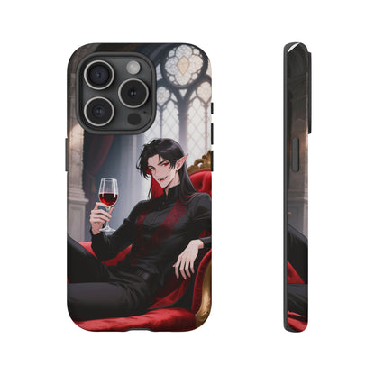 Dracula Velvet Chaise Gothic Vampire Phone Case — Anime Dracula Cover (iPhone, Samsung & Pixel) | Yaoi Monsters