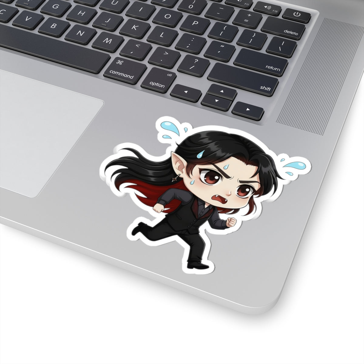 Cutie Monsters Dracula “Panic” Vinyl Sticker – Running Away Left