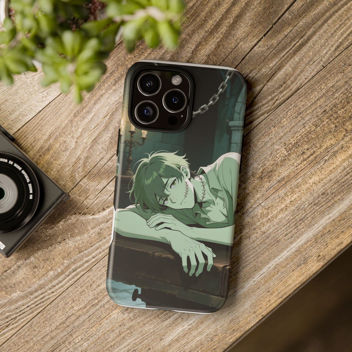 Electric Stare Frankenstein Phone Case — Anime Adam Cover (iPhone, Samsung & Pixel) | Yaoi Monsters