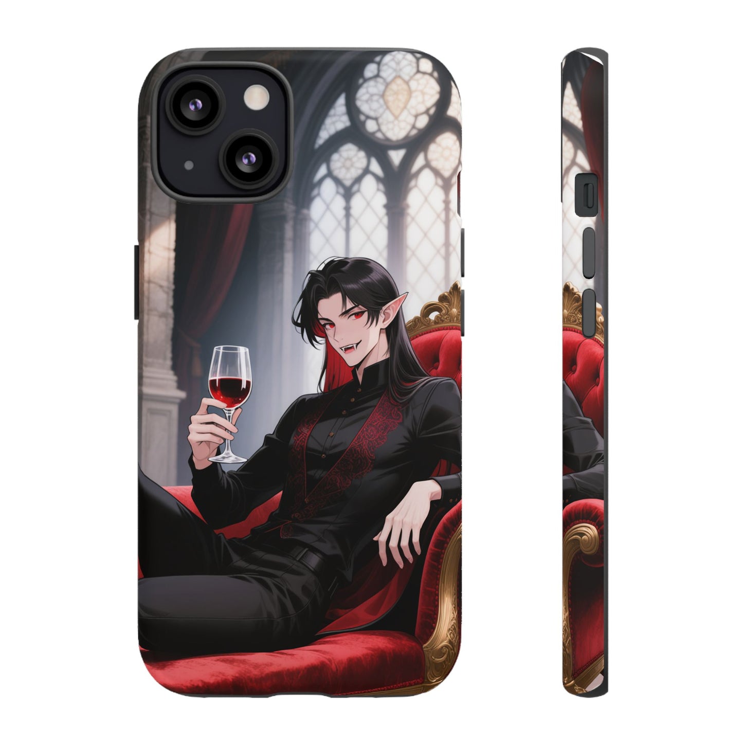 Dracula Velvet Chaise Gothic Vampire Phone Case — Anime Dracula Cover (iPhone, Samsung & Pixel) | Yaoi Monsters