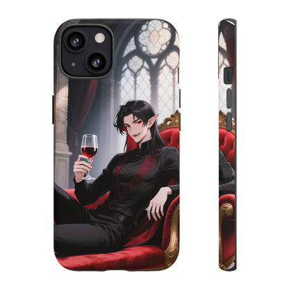 Dracula Velvet Chaise Gothic Vampire Phone Case — Anime Dracula Cover (iPhone, Samsung & Pixel) | Yaoi Monsters