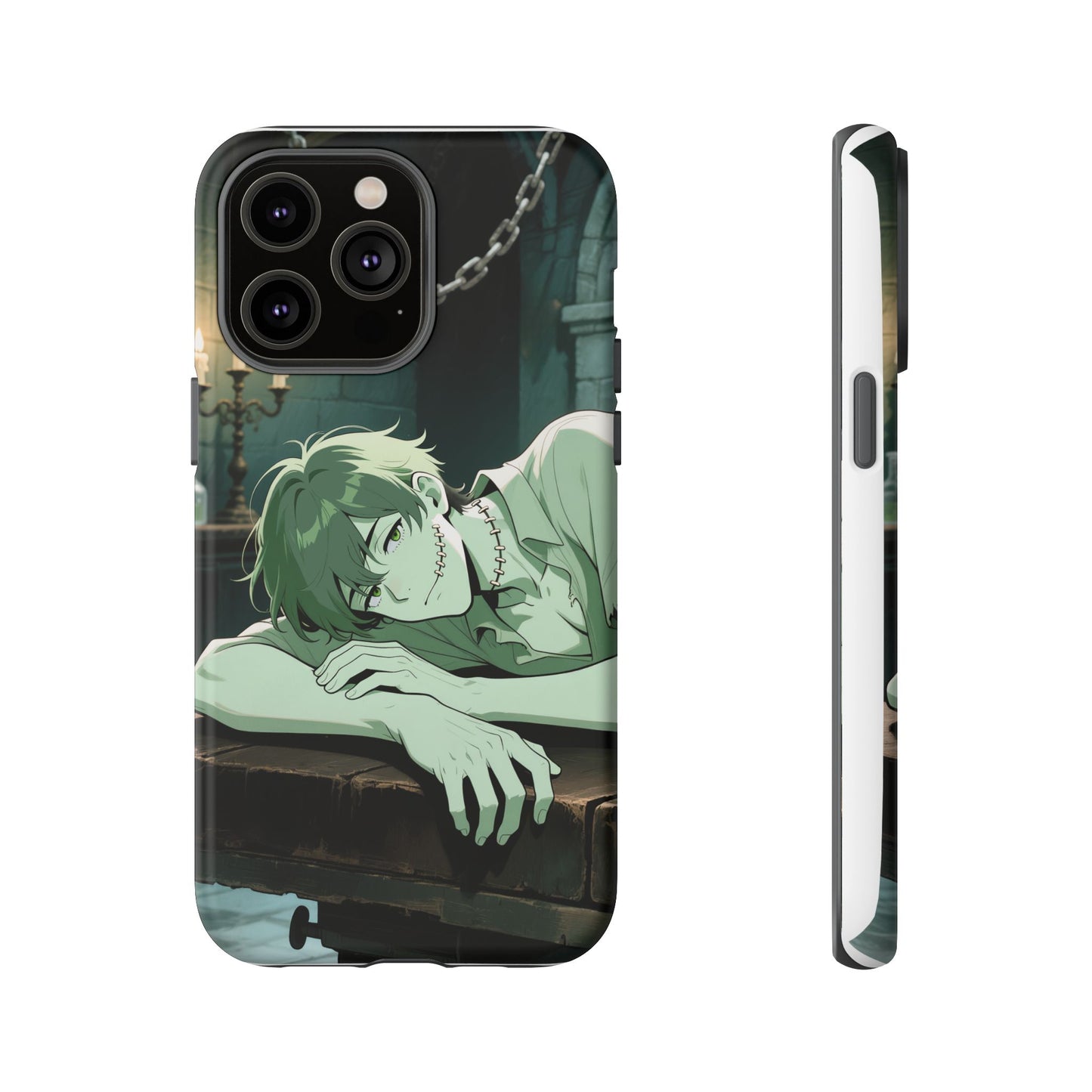 Electric Stare Frankenstein Phone Case — Anime Adam Cover (iPhone, Samsung & Pixel) | Yaoi Monsters
