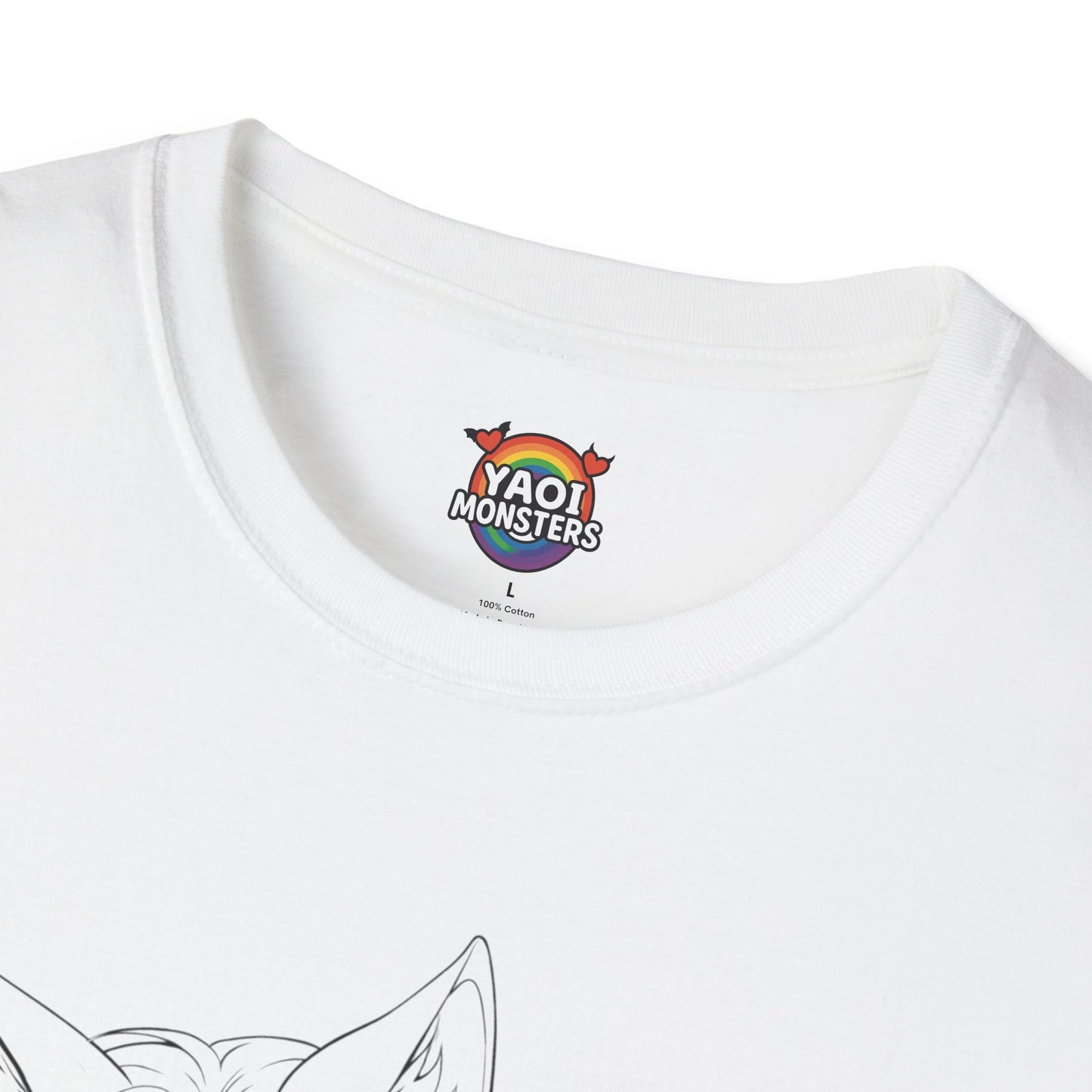 Luca Flirty Wolfboy Line Art Shirt— Anime Wolfboy Graphic Tee | Yaoi Monsters