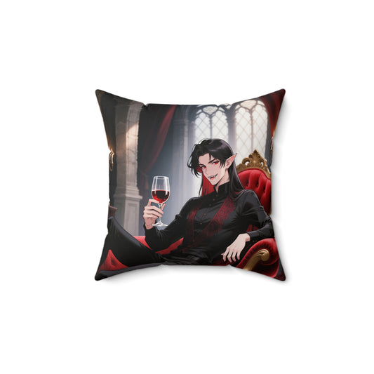 Dracula & Adam Double-Sided Throw Pillow — Vampire x Frankenstein Gothic Anime Decor | Yaoi Monsters