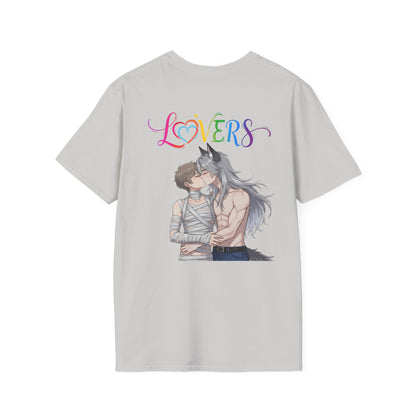 Enemies to Lovers Luca x Imhotep Unisex T-Shirt — Werewolf x Mummy BL Anime Tee | Yaoi Monsters