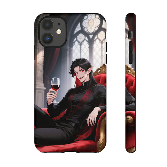 Dracula Velvet Chaise Gothic Vampire Phone Case — Anime Dracula Cover (iPhone, Samsung & Pixel) | Yaoi Monsters