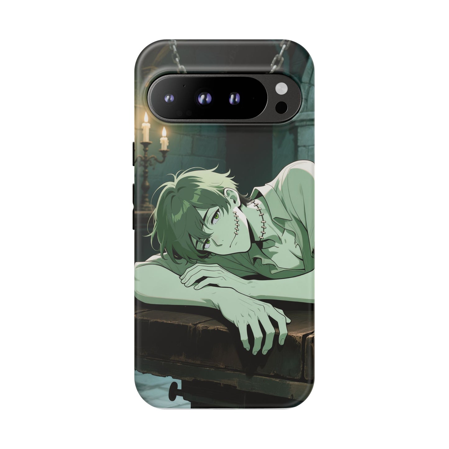 Electric Stare Frankenstein Phone Case — Anime Adam Cover (iPhone, Samsung & Pixel) | Yaoi Monsters