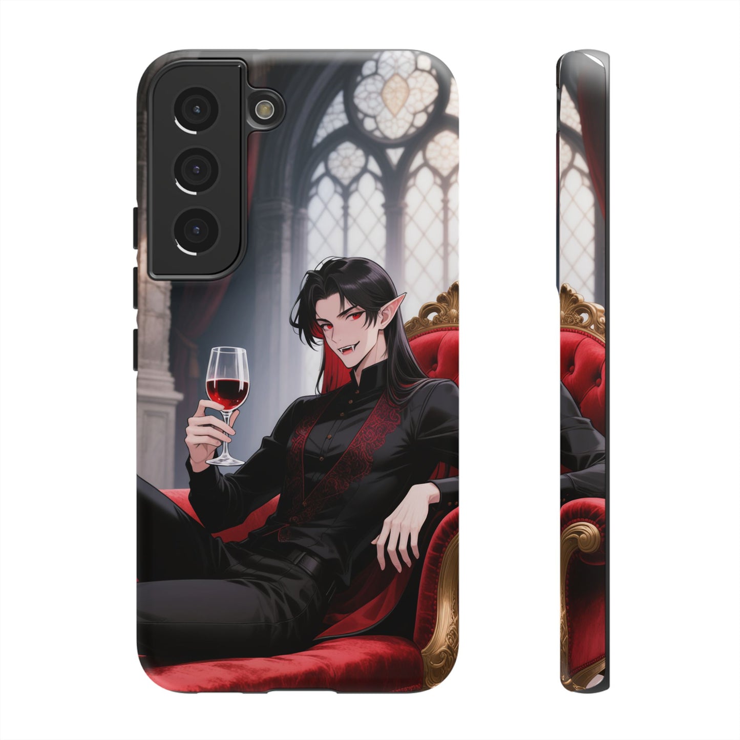 Dracula Velvet Chaise Gothic Vampire Phone Case — Anime Dracula Cover (iPhone, Samsung & Pixel) | Yaoi Monsters