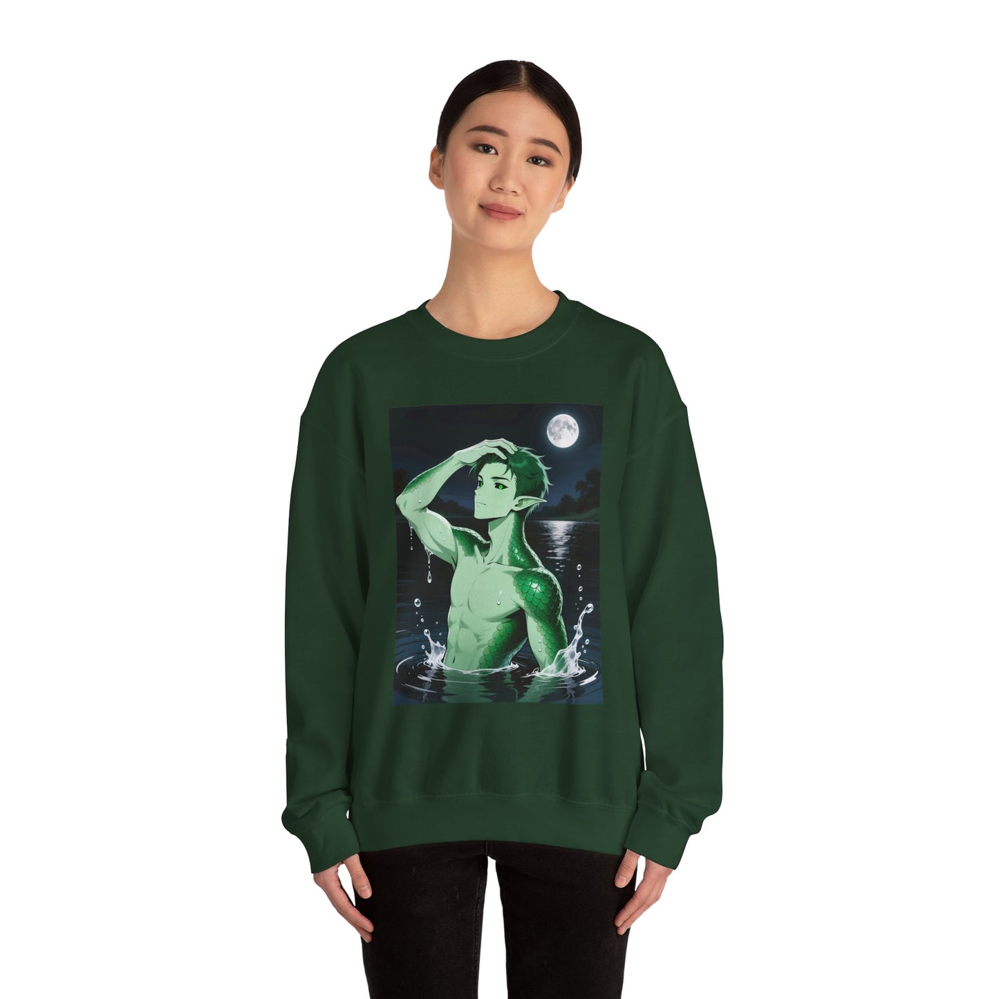 Kel Sea Creature Anime Crewneck Sweatshirt — Unisex Heavy-Blend Pullover | Yaoi Monsters