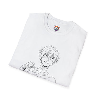 Imhotep “Wrapped & Ready” Line Art Tee — Gothic Anime Monster Streetwear | Yaoi Monsters