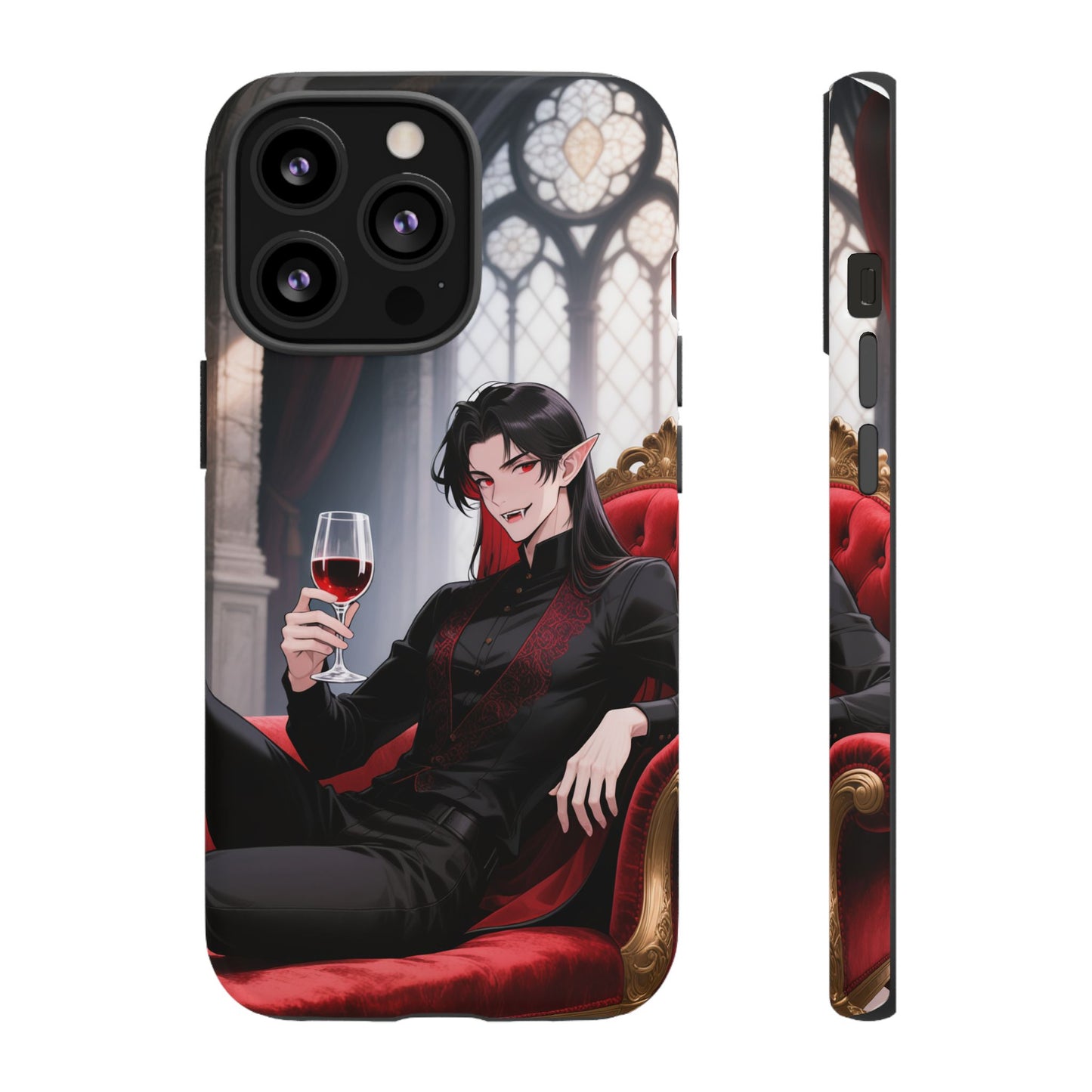 Dracula Velvet Chaise Gothic Vampire Phone Case — Anime Dracula Cover (iPhone, Samsung & Pixel) | Yaoi Monsters