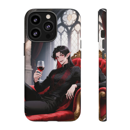Dracula Velvet Chaise Gothic Vampire Phone Case — Anime Dracula Cover (iPhone, Samsung & Pixel) | Yaoi Monsters