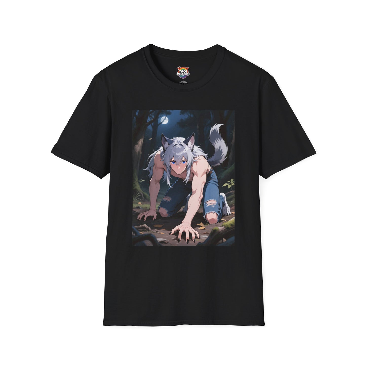 Luca Moonlit Werewolf Unisex T-Shirt — Anime Wolfman Graphic Tee | Yaoi Monsters