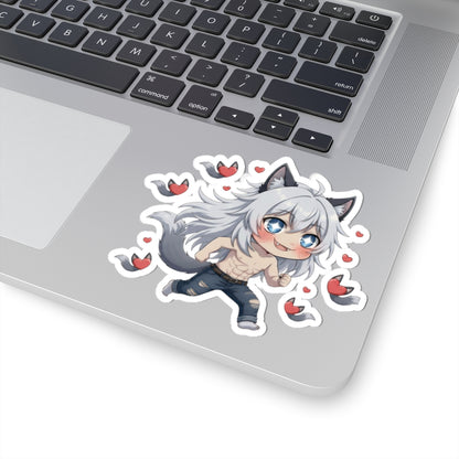 Cutie Monsters Luca “Love Chase” Vinyl Sticker – Facing Left.