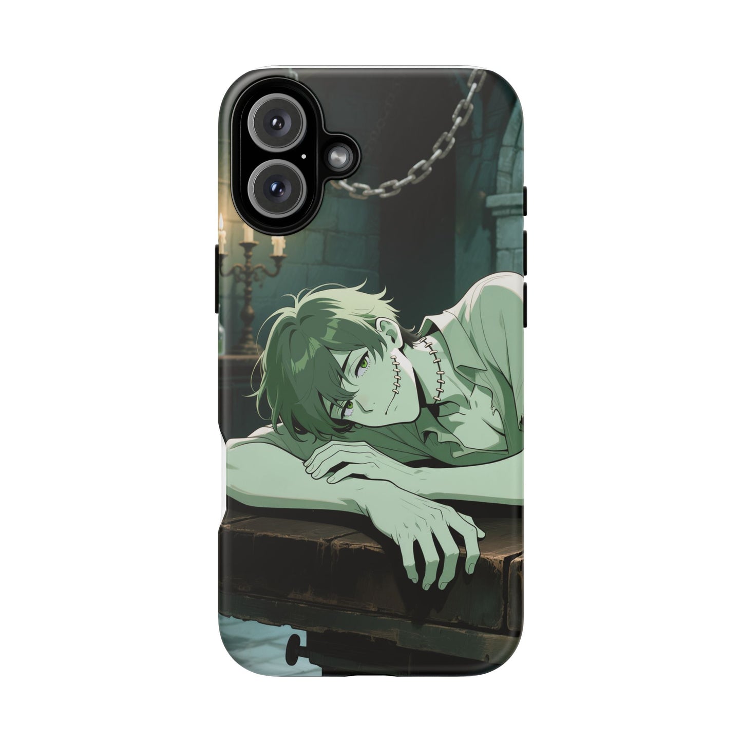 Electric Stare Frankenstein Phone Case — Anime Adam Cover (iPhone, Samsung & Pixel) | Yaoi Monsters
