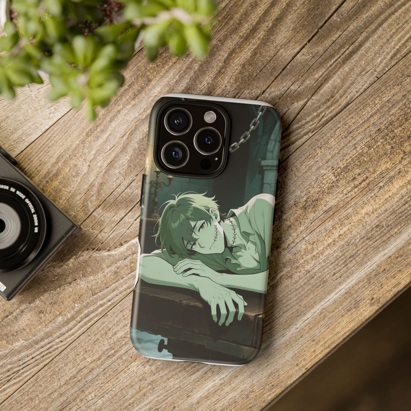 Electric Stare Frankenstein Phone Case — Anime Adam Cover (iPhone, Samsung & Pixel) | Yaoi Monsters