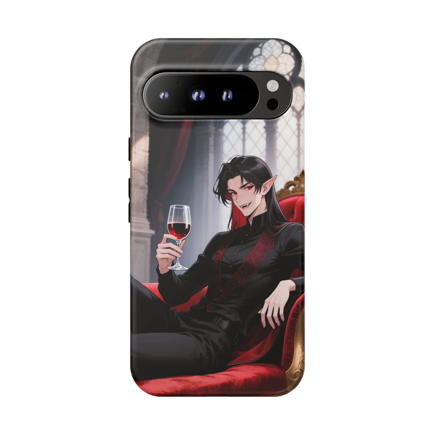 Dracula Velvet Chaise Gothic Vampire Phone Case — Anime Dracula Cover (iPhone, Samsung & Pixel) | Yaoi Monsters