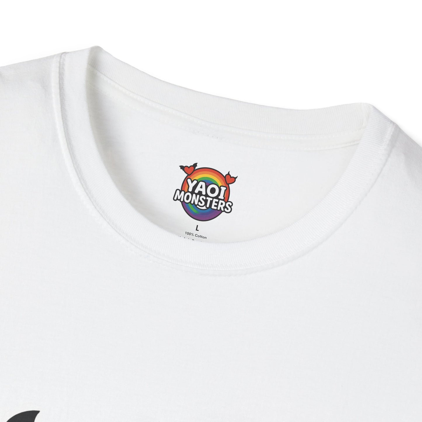 Yaoi Monsters Rainbow Logo T-Shirt | Unisex BL Anime Tee | LGBTQ+ Pride Kawaii Monster Shirt