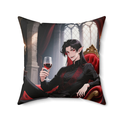 Dracula & Adam Double-Sided Throw Pillow — Vampire x Frankenstein Gothic Anime Decor | Yaoi Monsters