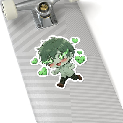 Cutie Monsters Adam “Love Charge” Vinyl Sticker – Running Right