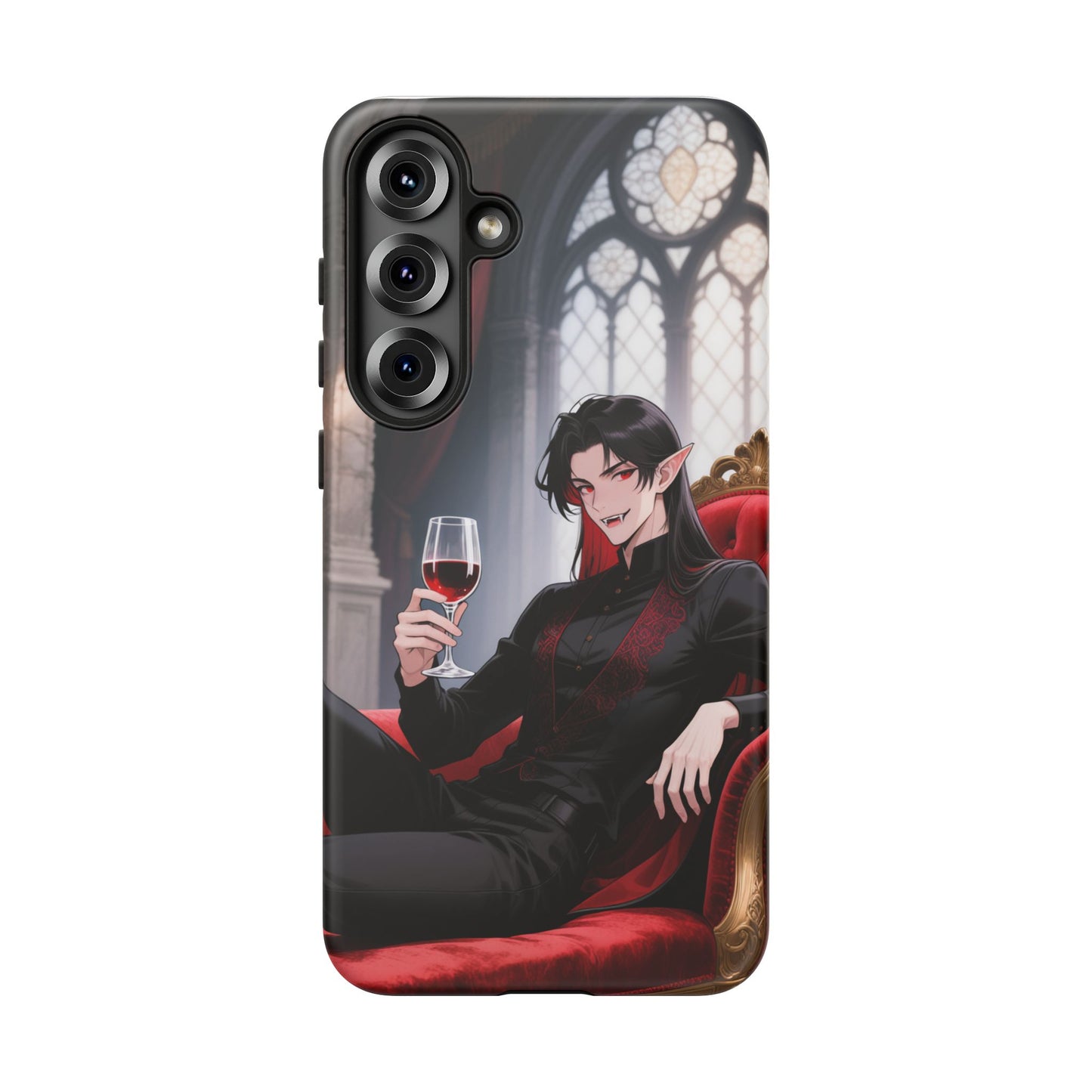 Dracula Velvet Chaise Gothic Vampire Phone Case — Anime Dracula Cover (iPhone, Samsung & Pixel) | Yaoi Monsters