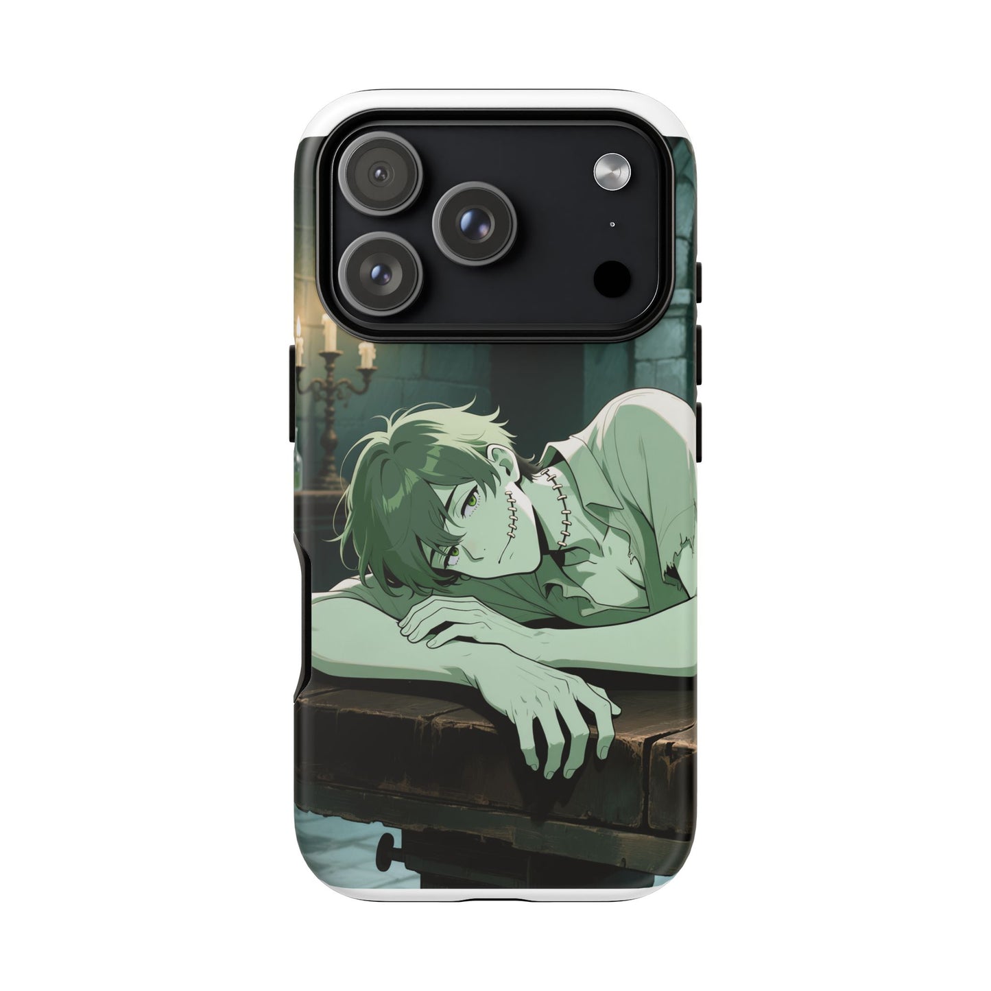 Electric Stare Frankenstein Phone Case — Anime Adam Cover (iPhone, Samsung & Pixel) | Yaoi Monsters