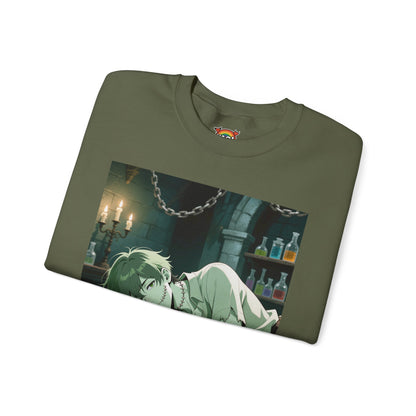 Adam Frankenstein Crewneck Sweatshirt — Heavy Blend Anime Pullover (Customizable) | Yaoi Monsters