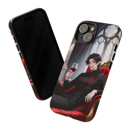 Dracula Velvet Chaise Gothic Vampire Phone Case — Anime Dracula Cover (iPhone, Samsung & Pixel) | Yaoi Monsters