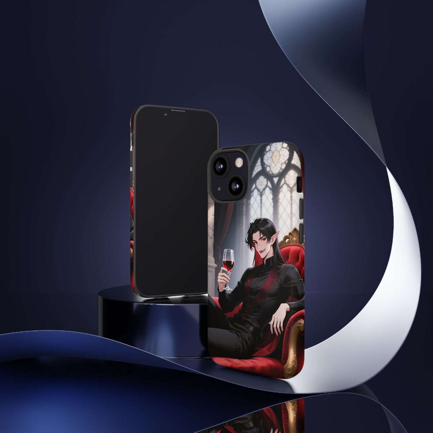 Dracula Velvet Chaise Gothic Vampire Phone Case — Anime Dracula Cover (iPhone, Samsung & Pixel) | Yaoi Monsters