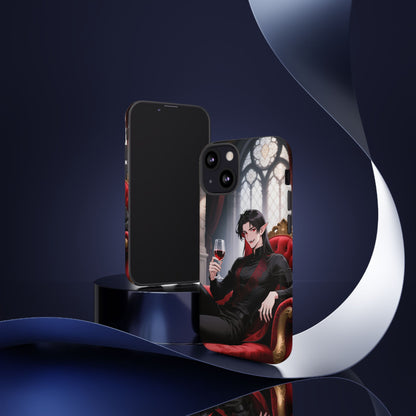 Dracula Velvet Chaise Gothic Vampire Phone Case — Anime Dracula Cover (iPhone, Samsung & Pixel) | Yaoi Monsters