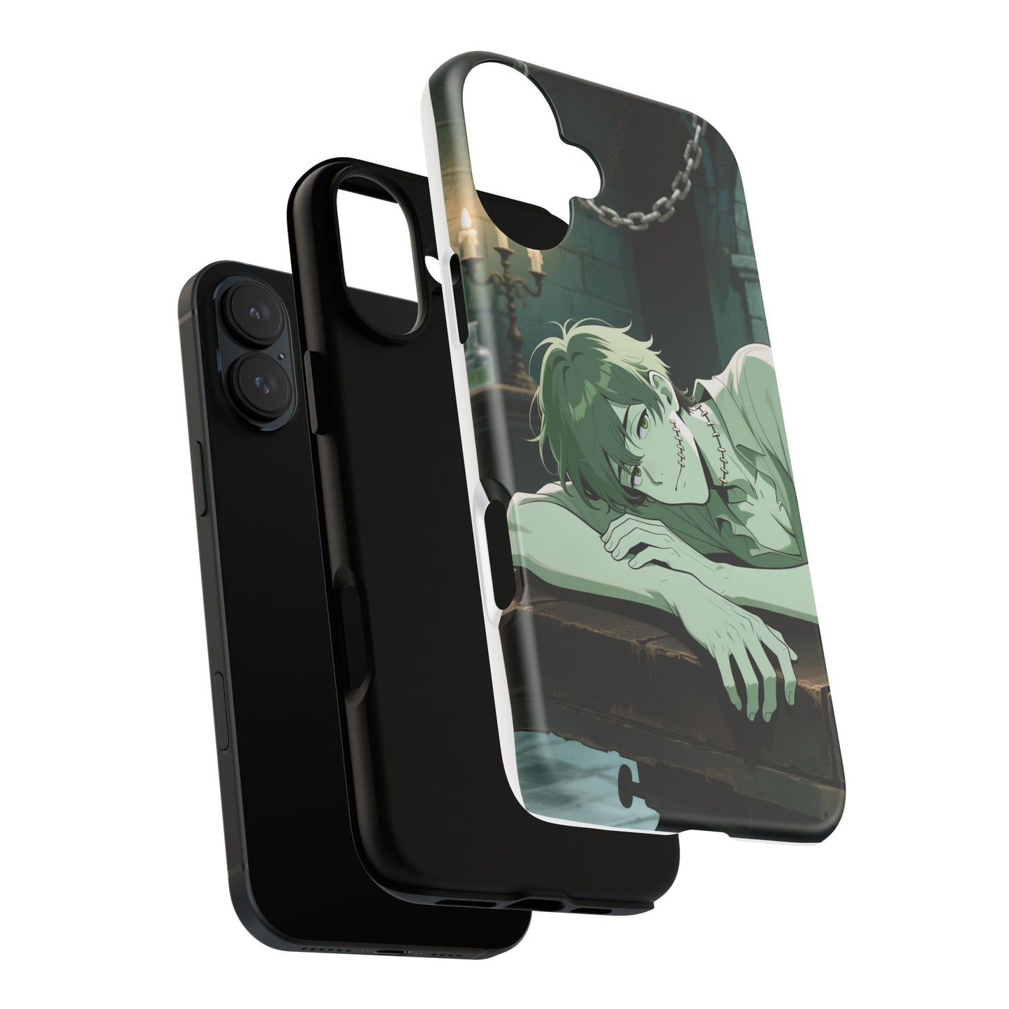 Electric Stare Frankenstein Phone Case — Anime Adam Cover (iPhone, Samsung & Pixel) | Yaoi Monsters