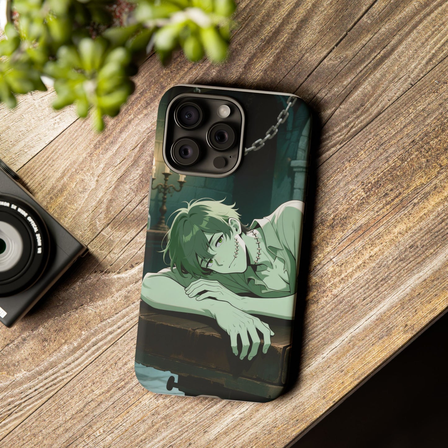 Electric Stare Frankenstein Phone Case — Anime Adam Cover (iPhone, Samsung & Pixel) | Yaoi Monsters