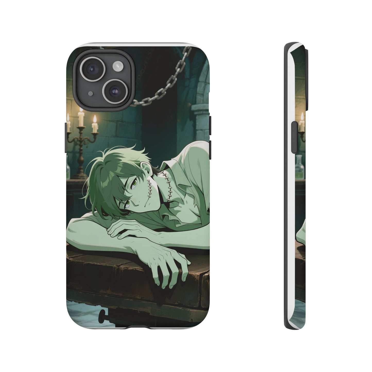 Electric Stare Frankenstein Phone Case — Anime Adam Cover (iPhone, Samsung & Pixel) | Yaoi Monsters