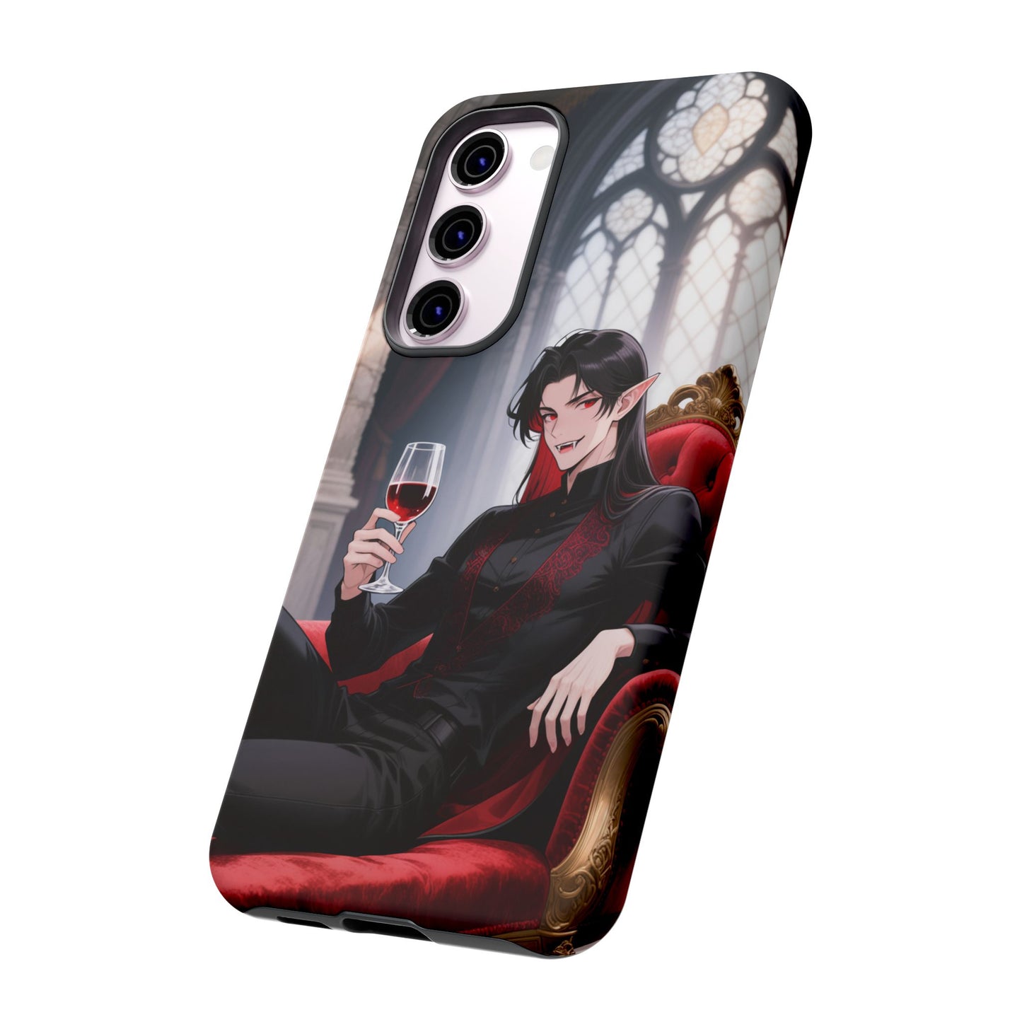 Dracula Velvet Chaise Gothic Vampire Phone Case — Anime Dracula Cover (iPhone, Samsung & Pixel) | Yaoi Monsters