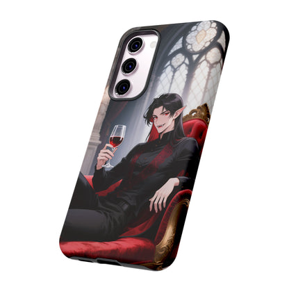 Dracula Velvet Chaise Gothic Vampire Phone Case — Anime Dracula Cover (iPhone, Samsung & Pixel) | Yaoi Monsters