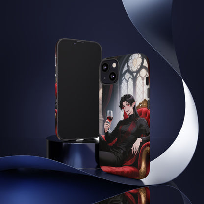Dracula Velvet Chaise Gothic Vampire Phone Case — Anime Dracula Cover (iPhone, Samsung & Pixel) | Yaoi Monsters