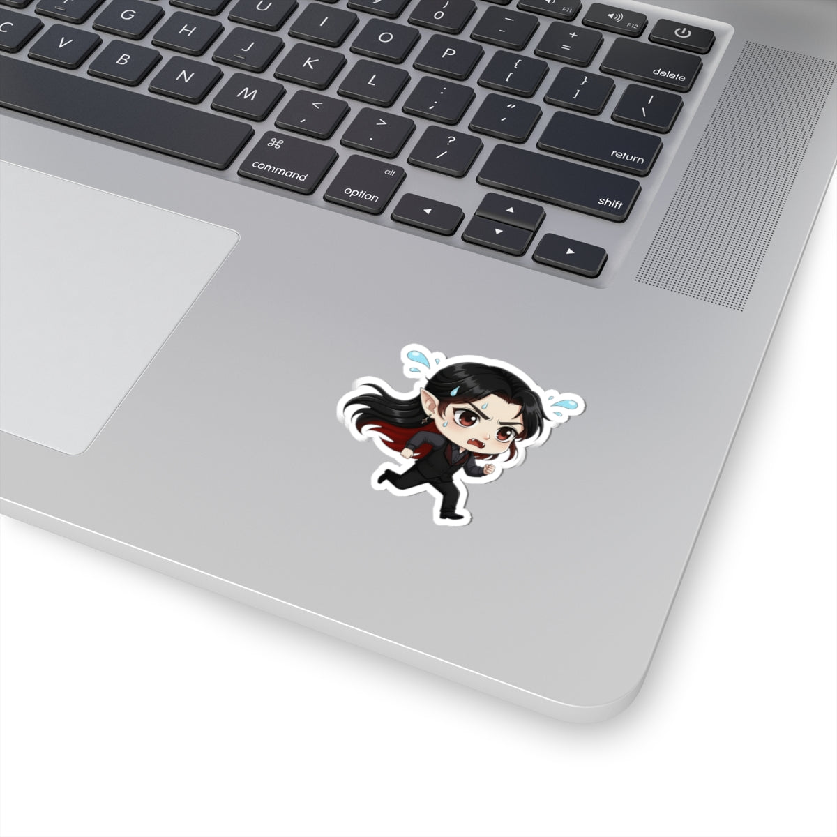 Cutie Monsters Dracula “Panic” Vinyl Sticker – Running Away Left