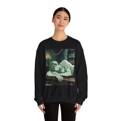 Adam Frankenstein Crewneck Sweatshirt — Heavy Blend Anime Pullover (Customizable) | Yaoi Monsters