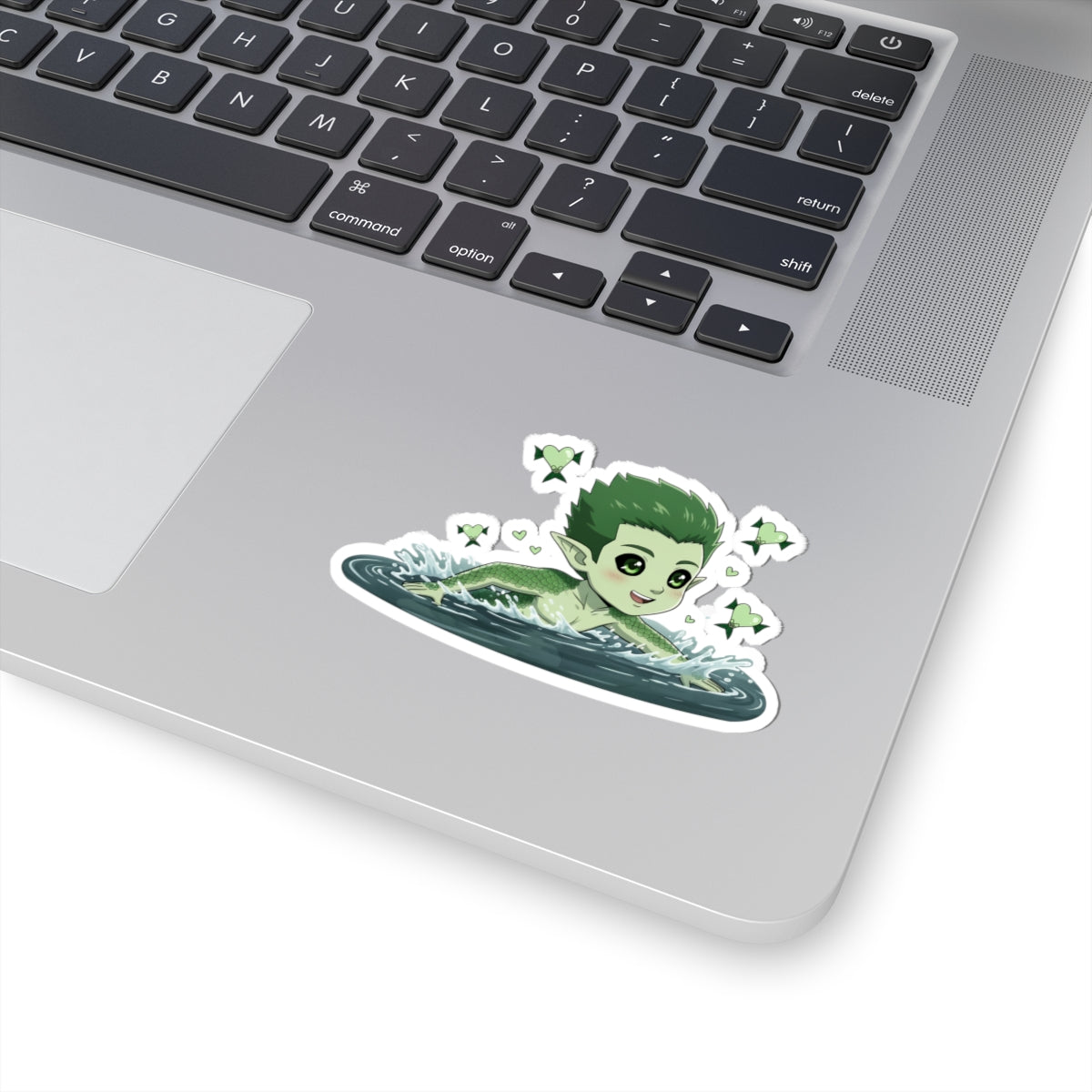Cutie Monsters Kel “Love Chase” Glossy Vinyl Sticker – Splashing Forward Left